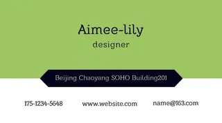嫩绿色简约大气商务名片设计模板