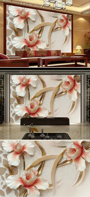 3D立体浮雕背景墙立体雕花装饰画壁... 3D立体浮雕背景墙立体雕花装饰画壁...