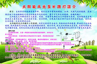 太阳能风光互补路灯简介