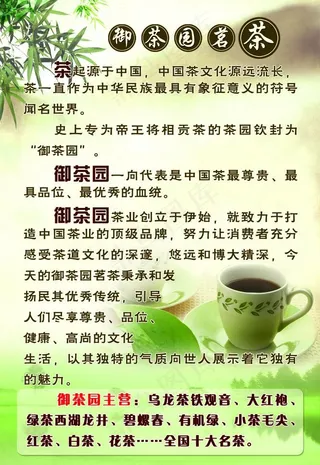 茶叶dm单图片