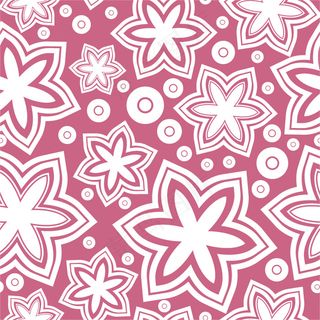 清新六瓣花朵矢量素材