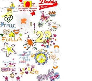 时尚童装女装花型图片