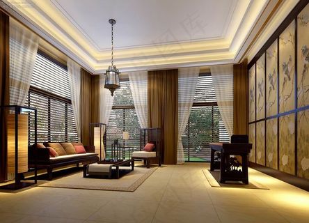 中式客厅装修设计效果图