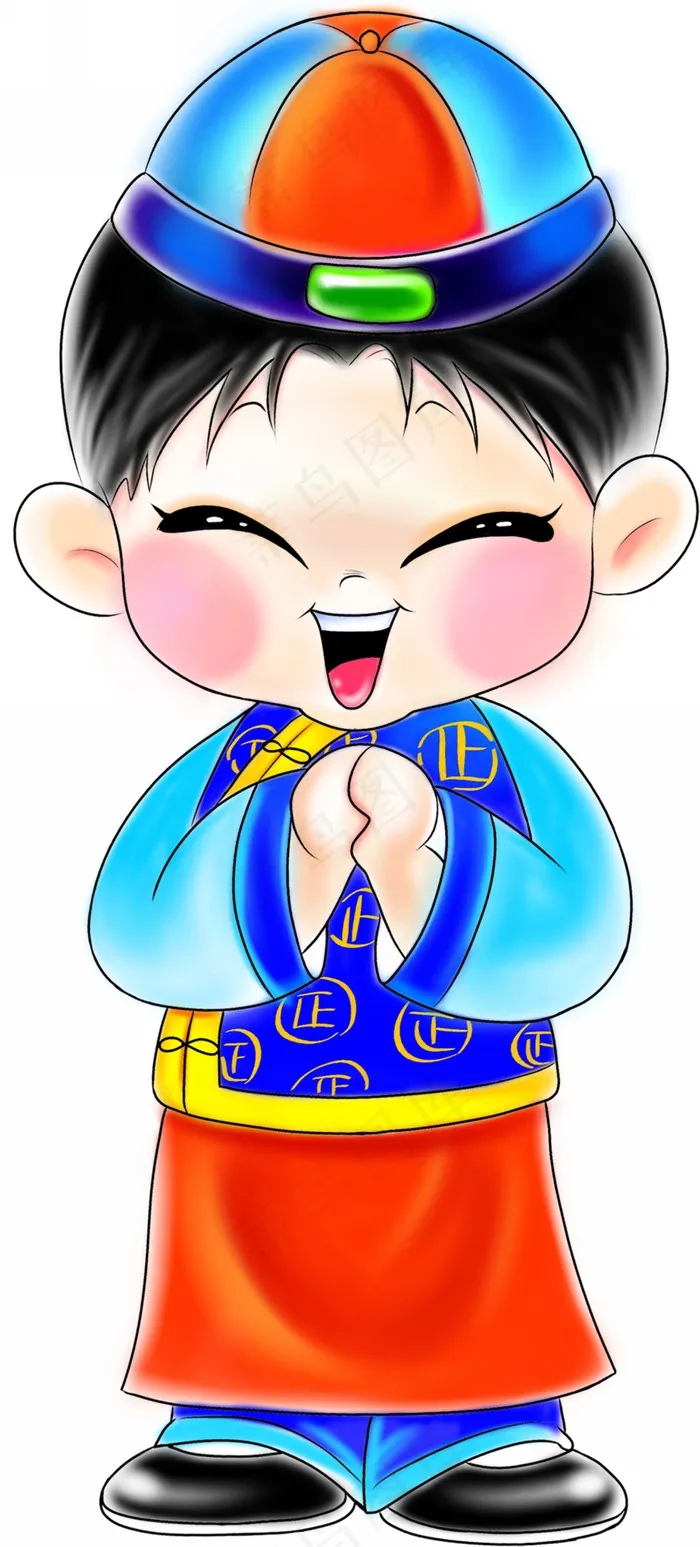小男孩插画