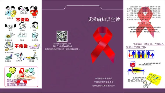 艾滋病宣传四折页 艾滋病宣传四折页