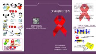 艾滋病宣传四折页