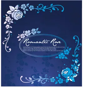 梦幻花卉背景矢量素材