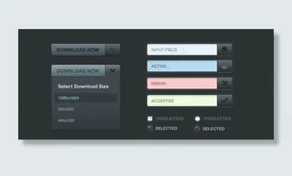 黑色网页PSD素材下载