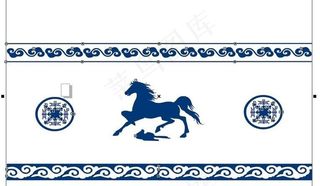 蒙古包围布花纹图片