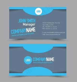 蓝色名片设计