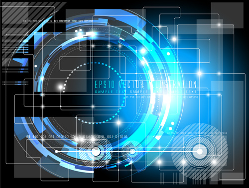 矢量蓝色科技感设计素材