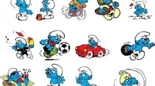 蓝精灵卡通人物矢量