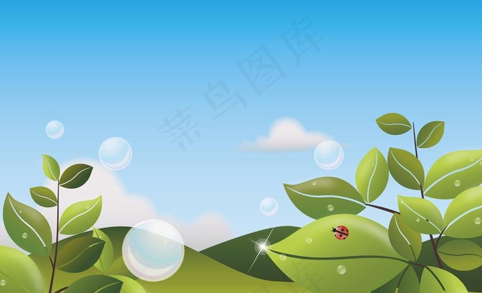 绿叶树叶环保宿草图片