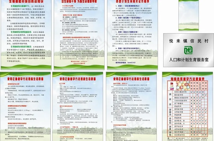村计划生育服务站展板整套图片cdr矢量模版下载