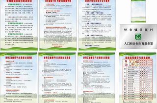 村计划生育服务站展板整套图片