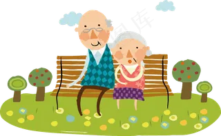 50款卡通老人传统爷爷奶奶PNG素...