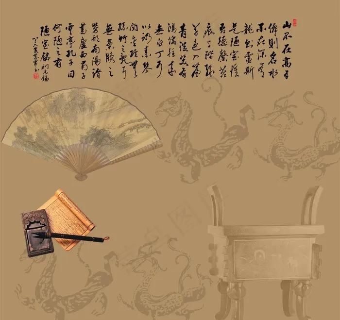 经典的水墨风景画图片(5000X5000(DPI:72))psd模版下载