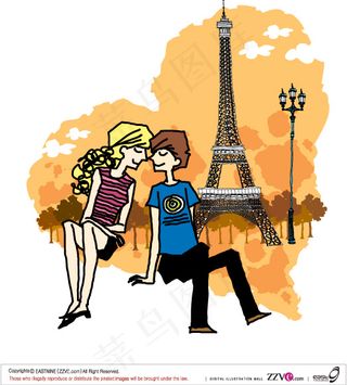 情人世界 两人世界 矢量 AI_1...