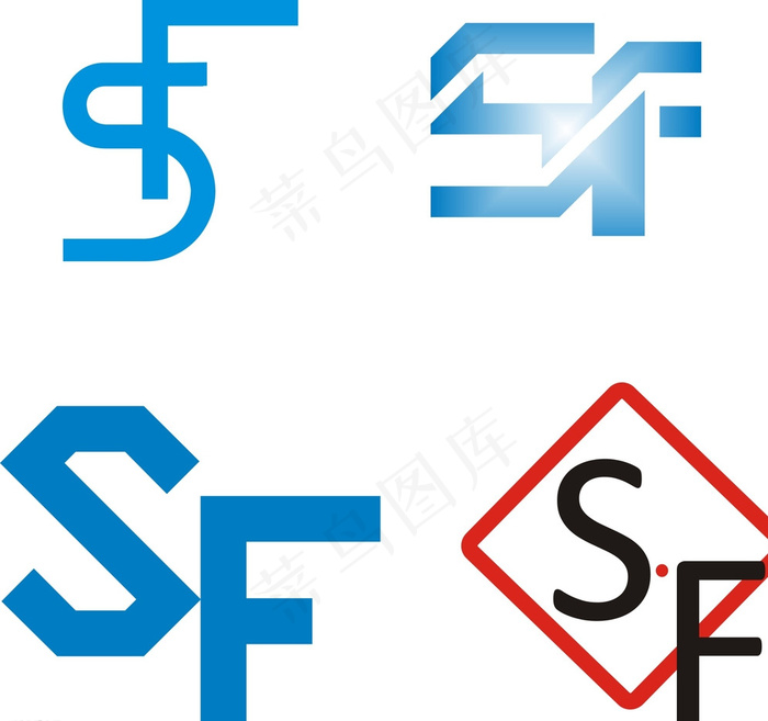 SF字母设计图片