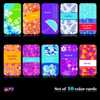 花纹时尚图案背景卡片矢量素材