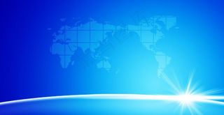 蓝色展板 科技背景图片