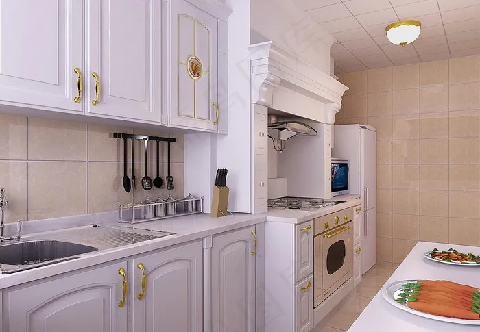 简欧厨房图片