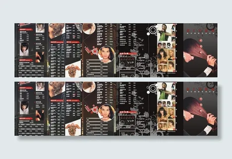 凯文美发三折页图片