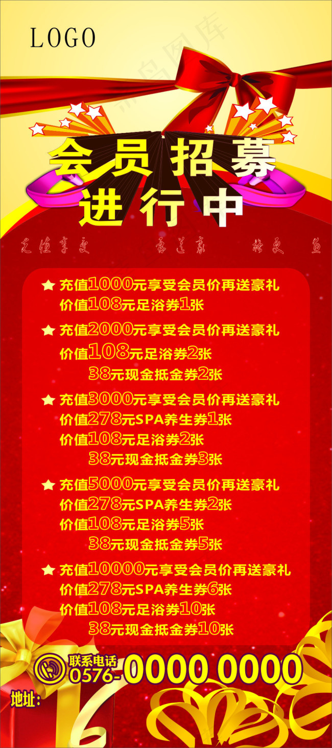 足浴会员招募展架