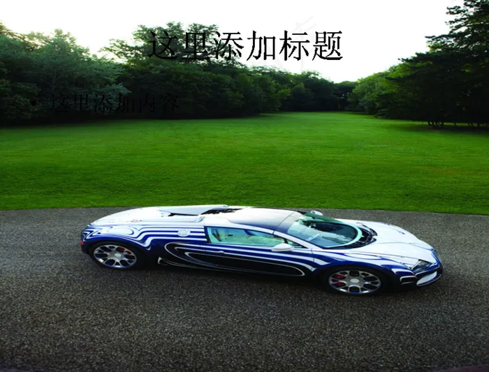 草地旁的轿车