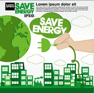 绿色生态城市的概念设计矢量图04