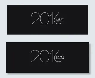 2016创意数字时尚艺术字素材