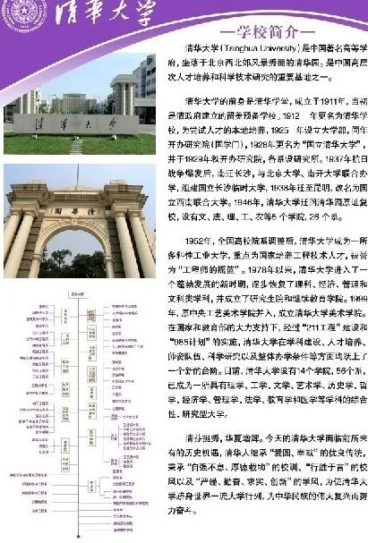 清华大学招生海报图片psd模版下载