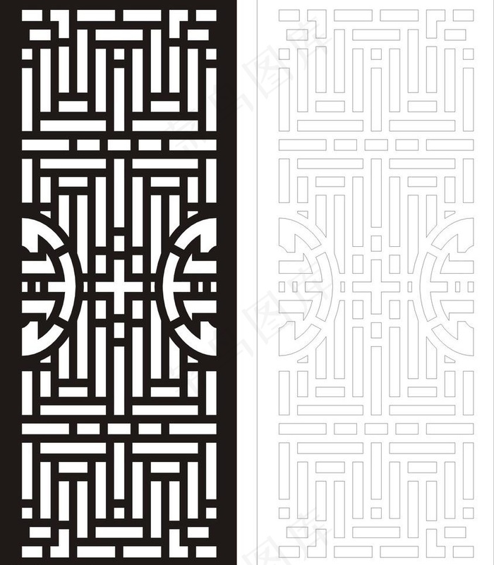 复古门板花纹图片cdr矢量模版下载