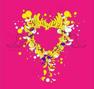 心形翅膀矢量图图片