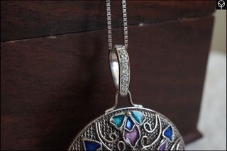 泓霖 紫水晶花丝吊坠图片