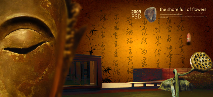 铜像古典风格地产psd素材(6496X2953(DPI:300))psd模版下载