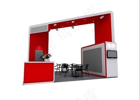 红色公司背景效果3DMAX下载