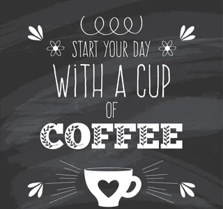 手绘咖啡元素背景