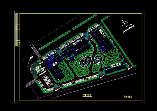 xx四星级酒店cad建筑总规划平面...