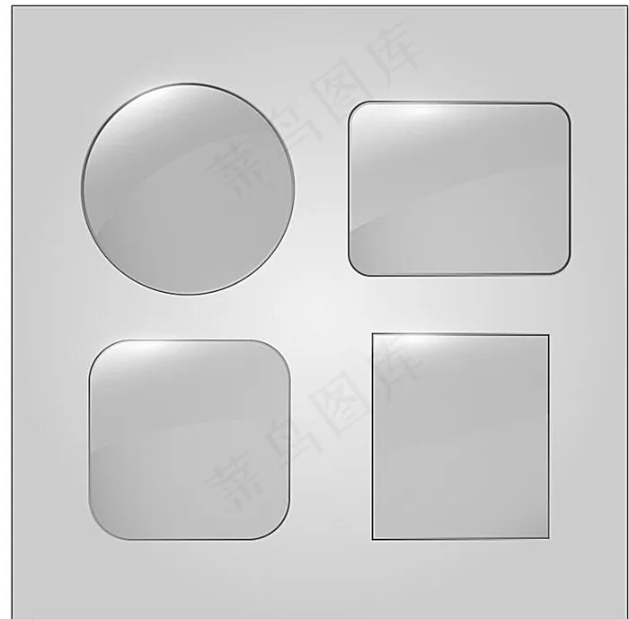 透明质感标签图片ai矢量模版下载