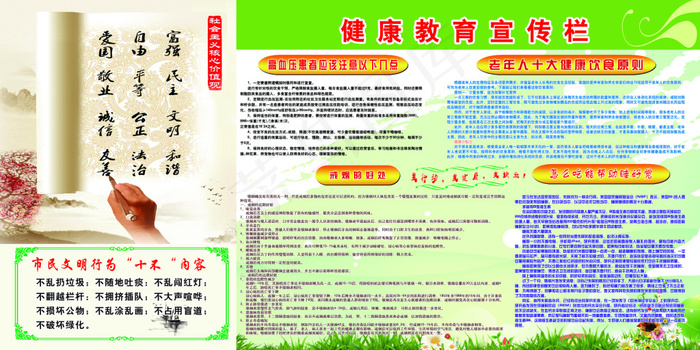 夏季养生展板