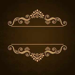 美丽的花卉装饰的金色边框