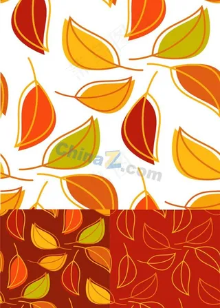 树叶创意背景矢量图