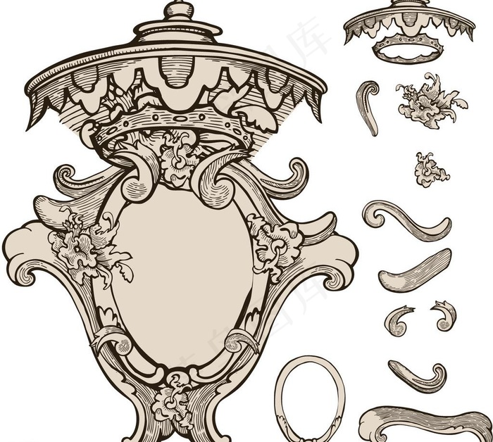 欧式花纹背景图片