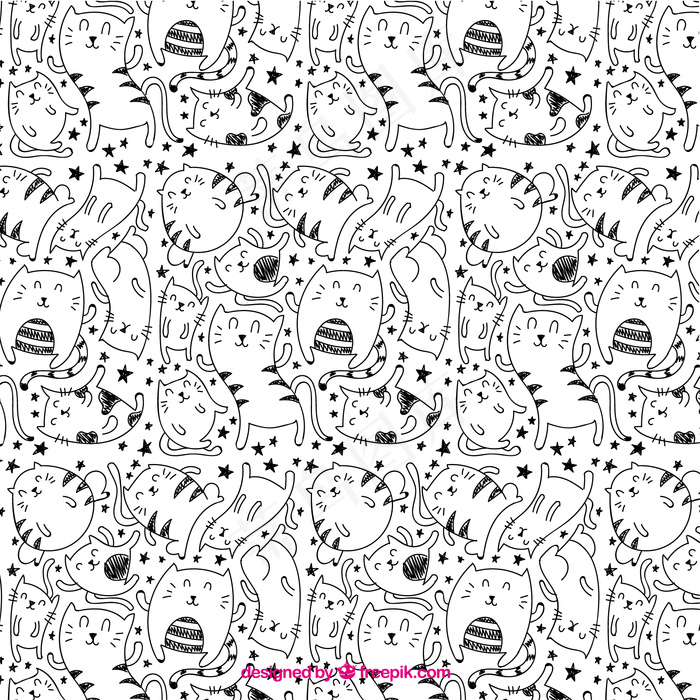 可爱卡通矢量猫