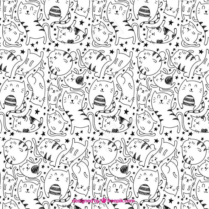 可爱卡通矢量猫