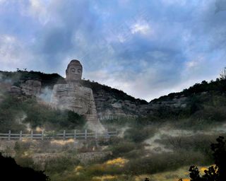 太原市蒙山大佛图片
