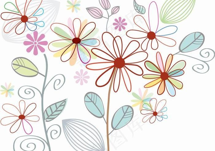 韩国花卉植物矢量图库07eps,ai矢量模版下载