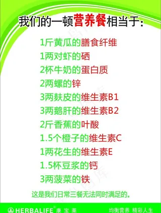 营养餐图片