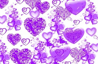 心型花纹紫色图片